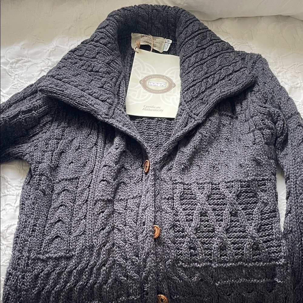 Cozy Cable Knit Cardigan in Charcoal